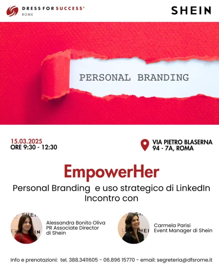 Evento Shein - EmpowerHer - Dress for Success Rome