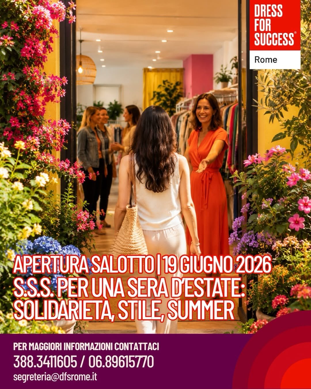 Serata S.S.S. al Salotto solidale di Dress for Success Rome