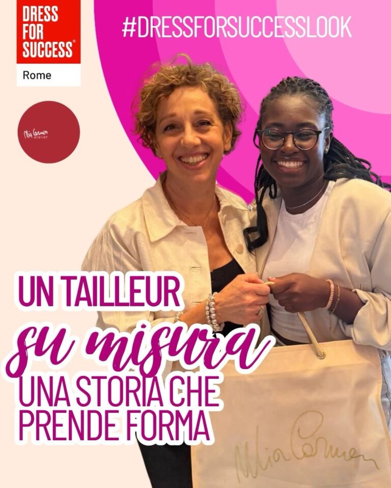 Un tailleur su misura, una storia che prende forma: Brinsan con la busta dell'Atelier Mia Carmen